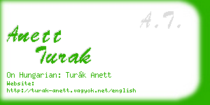 anett turak business card