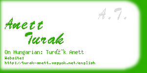 anett turak business card